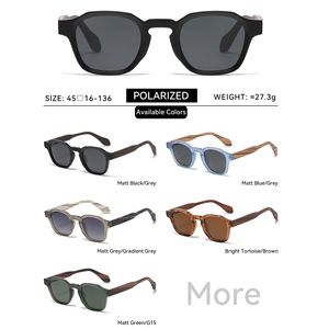 Lunettes de soleil rétro polarisées en bois massif pour hommes Lunettes de soleil design de marque de luxe Lunettes de conduite pour femmes Lunettes de vacances - Product Image 5