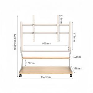 Hotsales 50 "-100" Led Lcd <span class=keywords><strong>TV</strong></span> al Plasma Stand in <span class=keywords><strong>metallo</strong></span> e legno universale <span class=keywords><strong>Mobile</strong></span> 360 gradi rotolamento <span class=keywords><strong>TV</strong></span> carrelli - Product Image 1