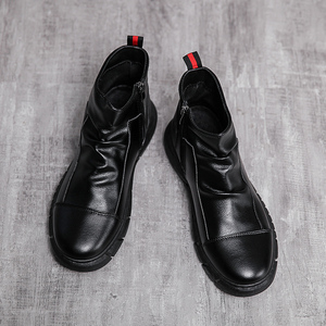 Bottes Martin tendance pour hommes, exclusives transfrontalières, décontractées, sportives, en cuir ultra-fibre, grandes tailles, nouvelle semelle en caoutchouc antidérapante - Product Image 6