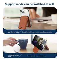 Étui porte-cartes personnalisé avec logo, aimant puissant, en cuir PU, style japonais, pour cartes de visite, compatible iPhone