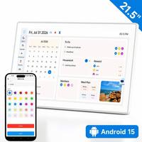 Nouveau design 2026 – Horloge murale numérique 21,5 pouces avec écran tactile Android WiFi IPS, prévisions météo et commande vocale IA (MP4)