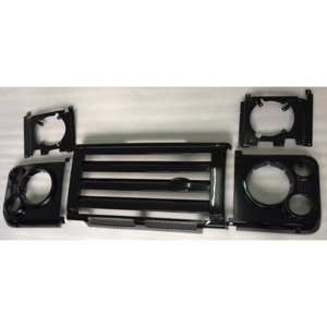 Juego de Parrilla para Land Rover <span class=keywords><strong>Defender</strong></span> <span class=keywords><strong>Antiguo</strong></span> 1998-2016 Estilo SVX Kit de Parrilla Negra LR008362 Autopartes - Product Image 2