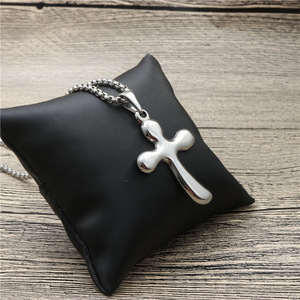 yunnique <b>Cross</b> Pendant Necklace Stainless Steel Fashionable Gold Unisex Gift Jewelry - Product Image 2
