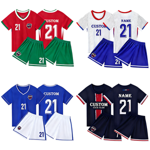 Ensemble de maillots de football personnalisés avec logo, motifs et numéros, respirant, haute élasticité, pour hommes, étudiants, enfants, grandes tailles, service OEM - Product Image 3