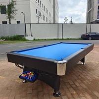 Table de billard familiale de 7/8/9 pieds avec plateau en ardoise et système de retour automatique des billes pour centres d'amusement