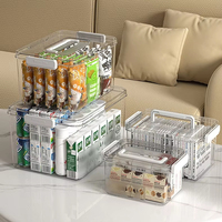 Ecologische multifunctionele plastic medische opbergcontainer van PP & PET, vierkante vorm, voor thuis, keuken, voedsel, fruit en groenten.