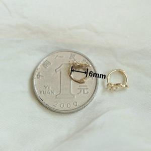 Pendiente de rama de estudiante femenino personalizado con hoja de oro puro de 9K, pequeño taladro de circón, pendientes de aro de perlas a la moda, bodas, 2017 - Product Image 2