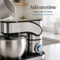 Robot culinaire semi-automatique 12l 2000W en acier inoxydable, multifonctionnel, avec bol mélangeur