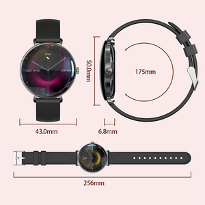 Karen M 7.9mm ultrasottile KM85 da donna Smartwatch 2.5D schermo AMOLED curvo impermeabile BT chiamando Smartwatch da donna con doppio cinturino - Product Image 4