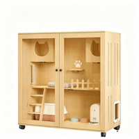 Meuble pour chat respirant sur mesure, type villa, avec plateforme d'escalade multi-niveaux, maison pour chat, taille personnalisée, aménagement intérieur, couleur, niche pour chat, pour animaux de compagnie