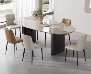 Ghế ăn không tay vịn bằng da hiện đại, chân kim loại, kiểu Ý, có thể tùy chỉnh, dùng cho nhà ở & khách sạn - Product Image 5