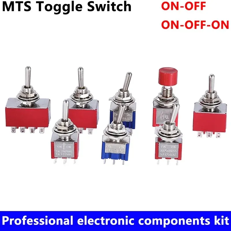 SPDT DPDT interrupteur à bascule à verrouillage de réinitialisation 125V6A MTS-302 Mini interrupteur à bascule miniature MTS-403 mini interrupteurs à bascule ON-ON