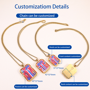 Collana da Uomo a Tema Calcio in Acciaio Inossidabile, Gioielli con Ciondolo a Forma di Pallone da Calcio per Uomo - Product Image 3