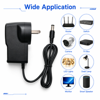 Adaptateur secteur mural OEM homologué FCC avec protection contre les surtensions 12V 1A 12W AC/DC pour commutateur réseau
