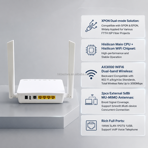 เราเตอร์ ONU แบบ Dual-Band WiFi6+ AX3000 XPON พร้อมชิปเซ็ต Hisilicon 1 WAN 3 LAN 1 POTS 1 พอร์ต USB สำหรับเครือข่าย FTTH ISP - Product Image 4