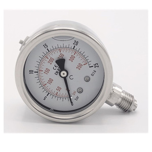 เกจวัดความดันแบบเติมของเหลวได้ รุ่น HUBEN แบบหน้าแปลนด้านหน้า - Product Image 3