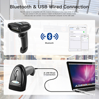 Lecteur de codes-barres NETUM NT-1228BL 1D et 2D, Bluetooth et sans fil, lecteur de codes QR