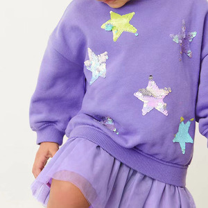 Nouvelle arrivée Robe violette élégante en tulle à manches longues pour enfants pour filles personnalisable - Product Image 5