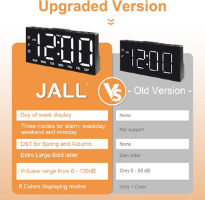 Igital <span class=keywords><strong>7</strong></span>-or olor radiante, isplay lastic plástico agic or olor crecreen larm Lock lock con harging UAL larlarms & 9-inute nooze - Product Image 4