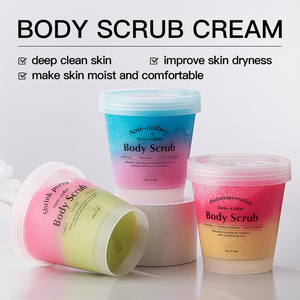 Gommage corporel naturel bicolore en gros pour un nettoyage en profondeur, exfoliant et éclaircissant, marque OEM, au thé vert, <span class=keywords><strong>orange</strong></span> et rose - Product Image 3