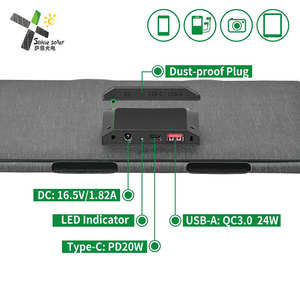 เครื่องชาร์จพลังงานแสงอาทิตย์แบบพับเก็บได้30W กันน้ำเอาต์พุตอุปกรณ์ USB 5V เครื่องชาร์จพลังงานแสงอาทิตย์แบบพกพาขนาดเล็ก18V สำหรับการเดินป่า - Product Image 2