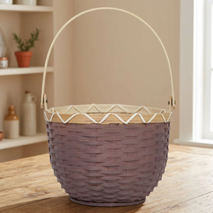 Cesta de Mimbre de Bambú de Alta Calidad, la Más Vendida, Ecológica, para Pascua, Juguetes para Niños, Fabricación Artesanal OEM - Product Image 1
