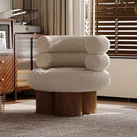 Fauteuil inclinable moderne en tissu doux et moelleux, avec éponge haute densité, idéal pour chambre, salon, balcon, villa, hôtel