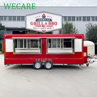 WECARE Remorque de restauration mobile entièrement équipée avec rôtissoire à poulet, cuisine complète et barbecue pour l'extérieur