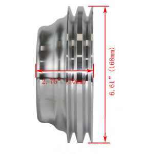 <span class=keywords><strong>Poulie</strong></span> de <span class=keywords><strong>vilebrequin</strong></span> en aluminium adaptée aux moteurs Small Block Chevy 2 Groove LWP Long Water Pump pour <span class=keywords><strong>vilebrequin</strong></span> 350 - Product Image 4