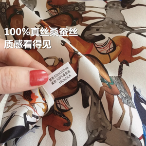 Nhà Máy Tùy Chỉnh Thiết Kế Ngựa In Khăn Lụa Cho Phụ Nữ Chất Lượng Cao Lụa Satin Chiếc Khăn - Product Image 5