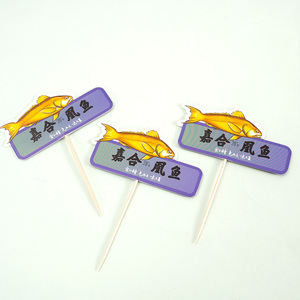 Palillos de Bambú Desechables con Diseño Personalizado y Logotipo de Bandera para Fiestas de Cócteles y Restaurantes, Venta al Por Mayor de Fábrica - Product Image 1