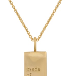 Collar con Colgante Cuadrado de Acero Inoxidable Personalizado con Grabado de Frases Inspiradoras, Joyería Personalizada de Fábrica - Product Image 6