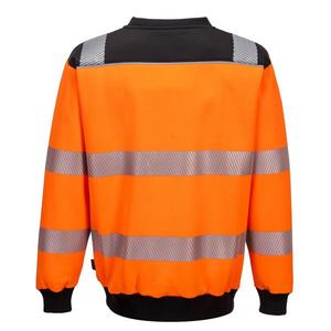 PORTWEST - PW379OBRL PW3 Sweat-shirt à col ras du cou orange/noir haute visibilité-EAN 5036108341290 HI-VIS WORKWEAR - Product Image 2