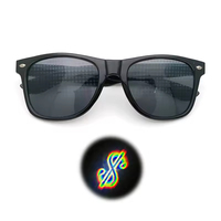 Lunettes de soleil unisexes effet fête boule bleu noir 2025 – Verres de protection à effet de diffraction spécial avec logo cœur et étoile