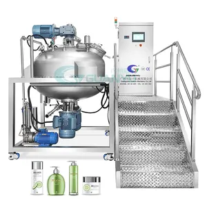 Guanyu 1000L Sealed Vacuum Weighing Mixer High Viscosity Product Mixer Liquid Soap Shampoo Lotion Cream Homogenizer Emulsifier