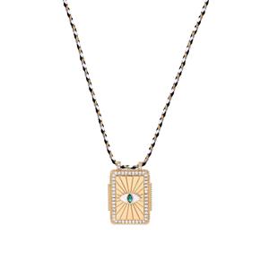 Collar de <span class=keywords><strong>Tarot</strong></span> Estilo Bohemio para Mujer, Eslabones Dorados, Circonita, Sol, Luna, Ojo de Diablo, Corazón Lunar - Product Image 5