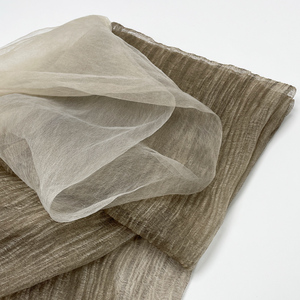 Écharpe en organza couleur teinture sale personnalisée, légère, voiles en viscose, Hijab, châle froissé à double épaisseur pour femmes musulmanes, mode de luxe - Product Image 2