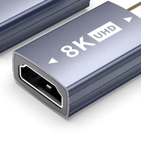 8K 60Hz 4K 120Hz HDTV Dummy Plug Male to Female Aluminium Alloy Virtual Display Adapter EDID Display Emulator Headless Ghost