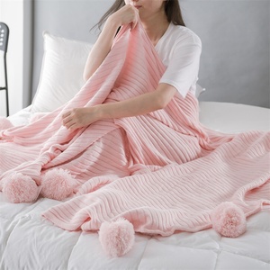 Soft Warm and Cozy <strong>King</strong> <strong>Size</strong> 100% Cotton Knitted <strong>Throw</strong> Couple Blanket for Sofa DQT - Product Image 4