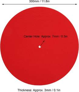 Rouge Blanc Gris Noir Couleur Client Logo Impression Feutre Slipmats DJ Platine 12 "LP <span class=keywords><strong>Vinyle</strong></span> Record Slip Mat Réduire Les Bosses De Vibration - Product Image 4