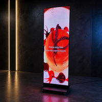 Afficheur LED GOB à pas ultra fin P1.25, 640x1920mm, pliable, portable, 16 bits, contraste 5000:1, WiFi/application CMS pour magasin de luxe