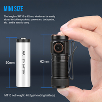 Senter Mini EDC Portabel MT10 Super Terang 1050LM Tahan Air IP68 Jarak Sinar 155M Bahan Aluminium Alloy Isi Ulang USB-C