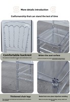 Chaises empilables en acrylique transparent, multifonctionnelles, modernes et minimalistes, pour hôtels, salles de banquet, fêtes et événements