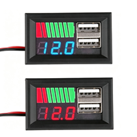 Testeur de batterie numérique à affichage LED 12V DC avec double sortie USB 5V2A