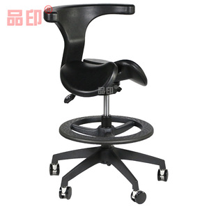 เก้าอี้ทรงอานม้า MA-009 สีดำ เก้าอี้สำนักงานตามหลักสรีรศาสตร์ พร้อมที่วางแขนโพลียูรีเทน ฐานอะลูมิเนียมอัลลอย - Product Image 4
