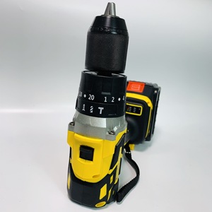 Taladro percutor inalámbrico recargable de litio de alta potencia amarillo, taladro manual sin escobillas de alto torque, destornillador de 13 mm - Product Image 5