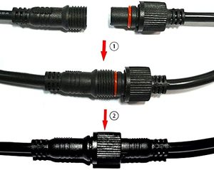 Kingshowstar Điều kiện Mới 10ft/300cm không thấm nước dẫn ánh sáng mở rộng cáp dây 12V kết nối dẫn chơi & phích cắm 2 cái góc ánh sáng - Product Image 2