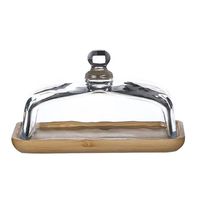 Dôme en verre sur mesure avec base en bois