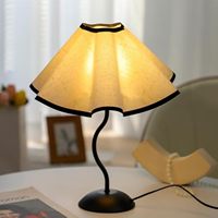 Lampe de chevet rétro, lampe de table haute avec abat-jour en tissu, lampe de bureau traditionnelle, base noire pour chambre à coucher, salon