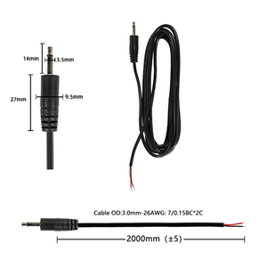 <span class=keywords><strong>Cable</strong></span> Conector de Audio Macho de 2 Pines Directo de Fábrica <span class=keywords><strong>para</strong></span> Micrófono y Altavoz de Máquina de Educación Temprana, 200cm, 26AWG - Product Image 3